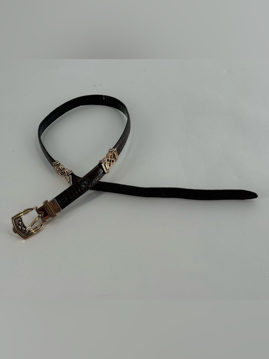Brighton Vintage Reversible Croc Embossed Leather Belt 32 main image 8
